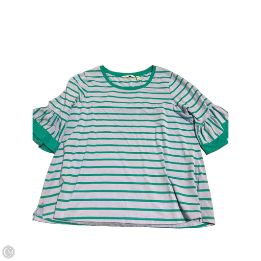Top Short Sleeve By Isaac Mizrahi In Blue, Size: 1x