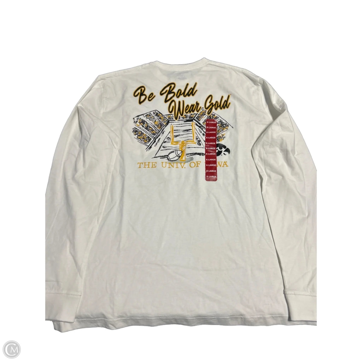 Top Long Sleeve By Champion In White, Size: Xl