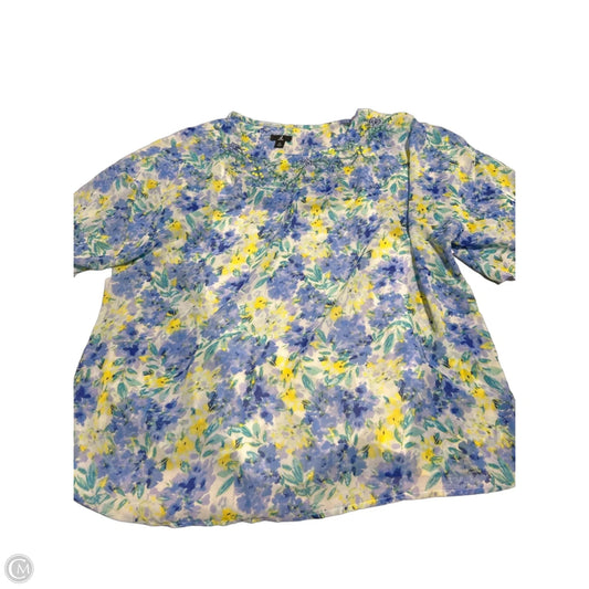 Top Short Sleeve Designer By Jason Wu In Blue, Size: Xl