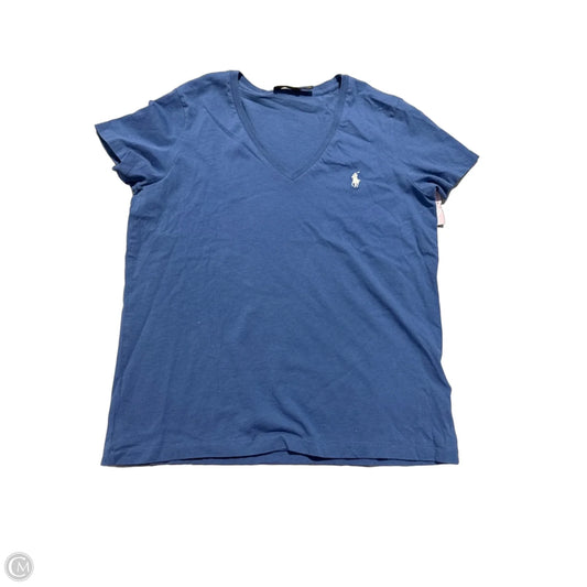 Top Short Sleeve By Ralph Lauren In Blue, Size: L