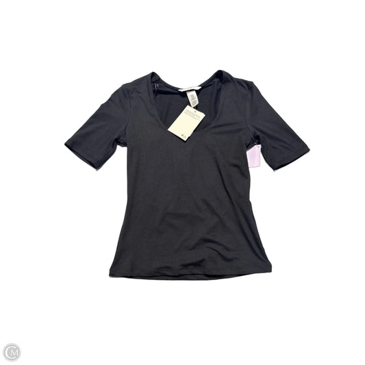Top Short Sleeve By H&m In Black, Size: Xs