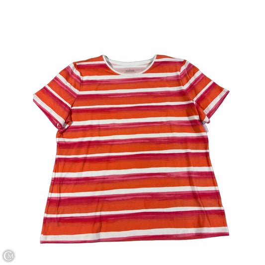Top Short Sleeve By Talbots In Orange, Size: Xl