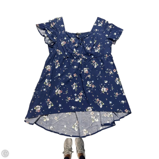 Top Short Sleeve By Torrid In Blue, Size: 1x