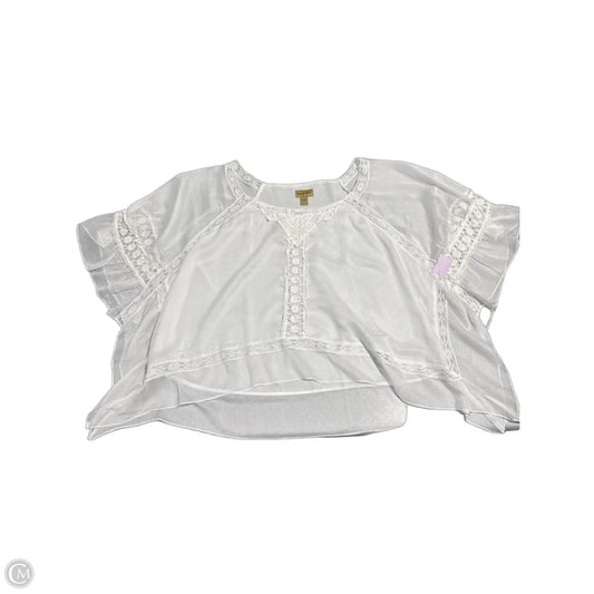 Top Short Sleeve By Cmc In White, Size: 2x