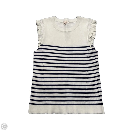 Top Short Sleeve By Skies Are Blue In White, Size: L