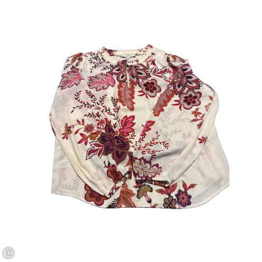 Top Long Sleeve By Loft In Floral Print, Size: L
