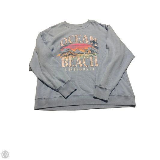 Sweatshirt Crewneck By Hollister In Blue, Size: S