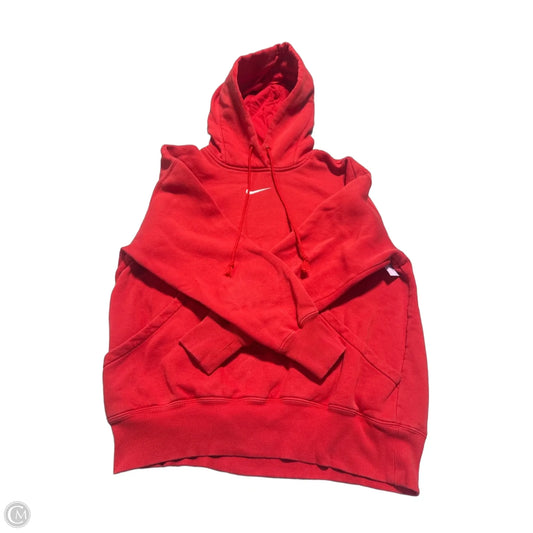 Sweatshirt Hoodie By Nike In Red, Size: S