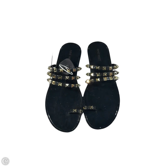 Sandals Flats By Nine West In Black, Size: 9