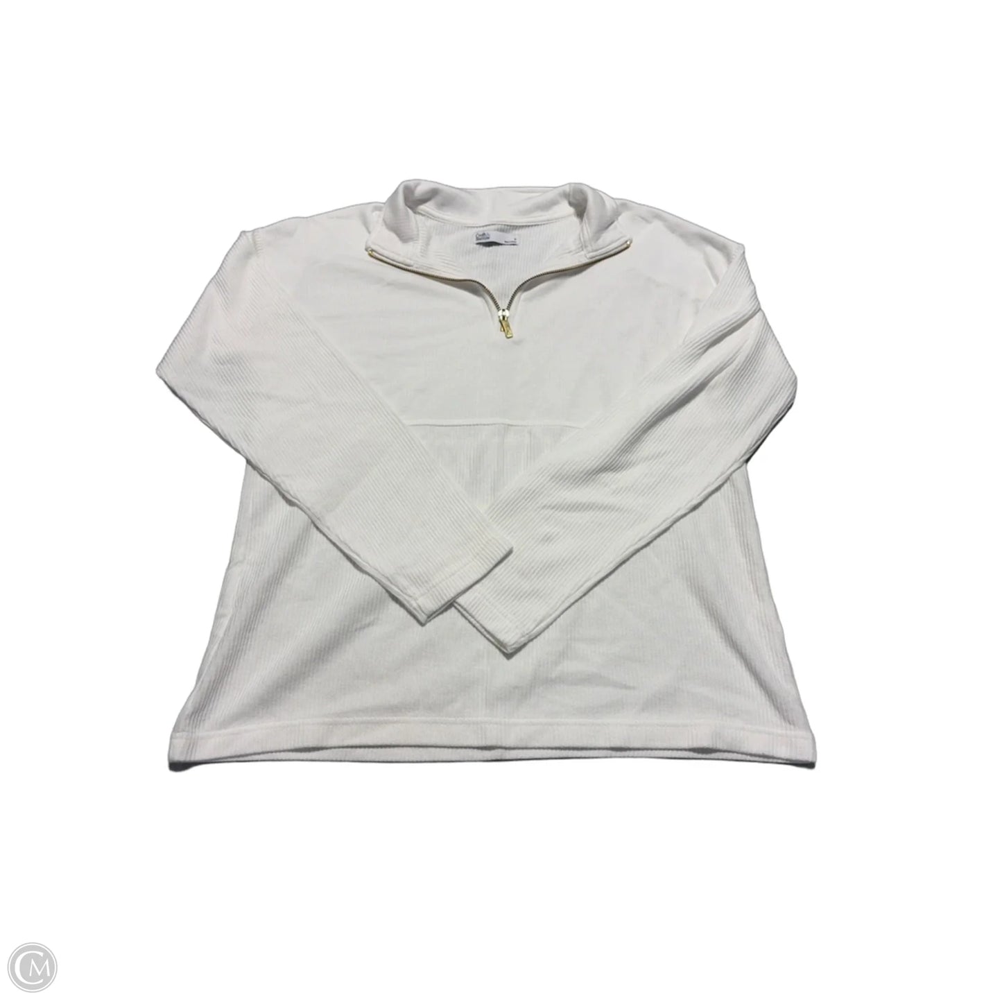 Top Long Sleeve By Croft And Barrow In White, Size: M