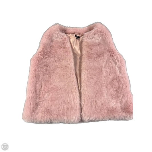 Vest Faux Fur & Sherpa By Talbots In Pink, Size: L