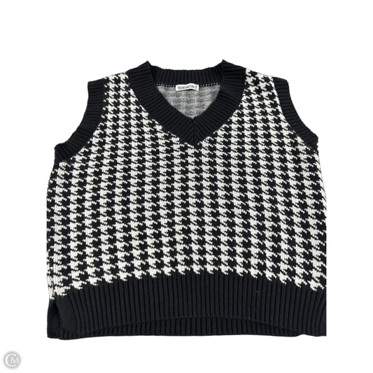 Vest Sweater By Cmc In Black & White, Size: S