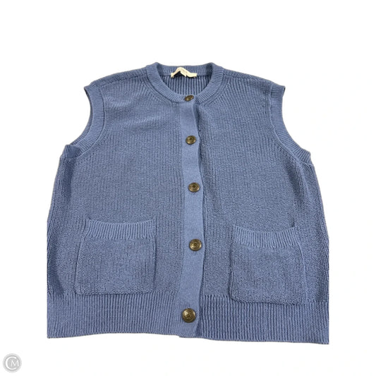 Vest Sweater By Loft In Blue, Size: M