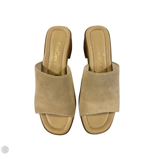 Sandals Heels Wedge By Cmc In Beige, Size: 7