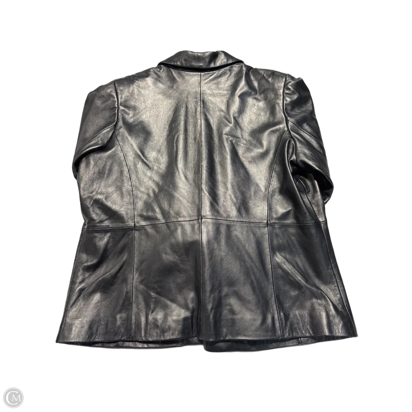 Coat Leather By Jaclyn Smith In Black, Size: 20