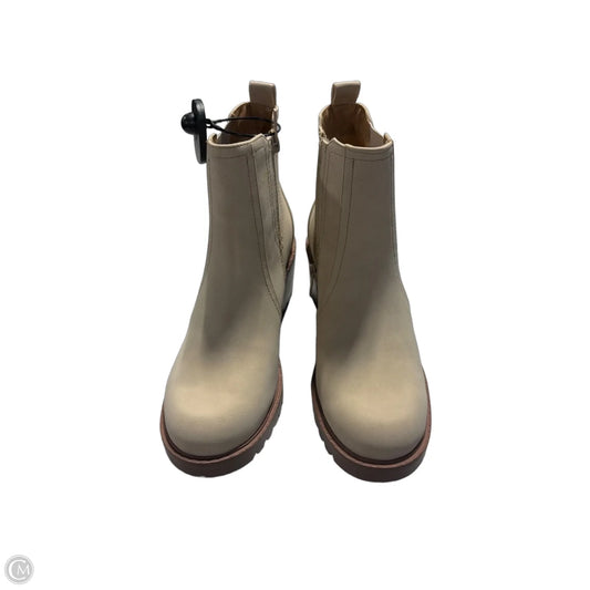 Boots Ankle Heels By Soda In Beige, Size: 8