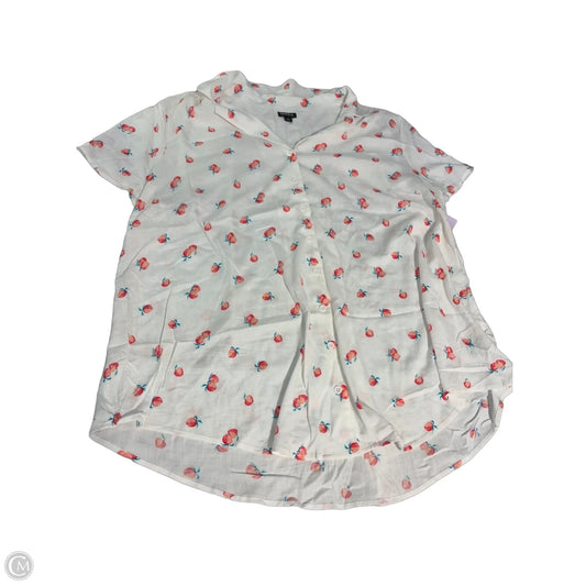 Top Short Sleeve By Torrid In White, Size: 3x