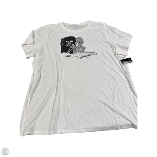 Top Short Sleeve By Torrid In White, Size: 3x