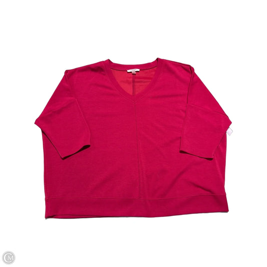 Top Long Sleeve By Cable And Gauge In Pink, Size: 2x