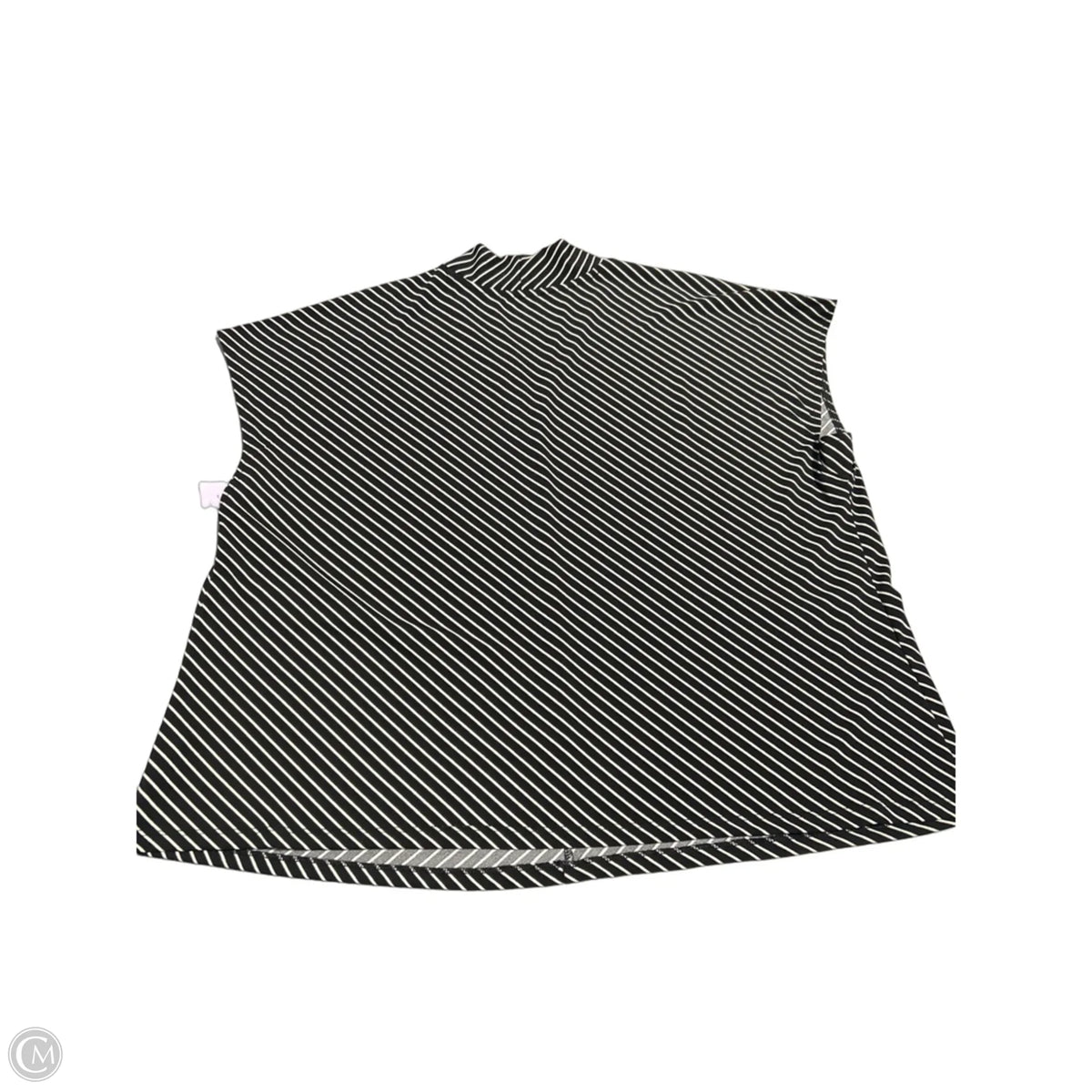 Top Short Sleeve By Nine West In Striped Pattern, Size: 1x