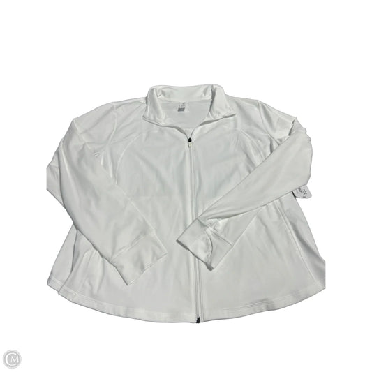 Athletic Top Long Sleeve Collar By Xersion In White, Size: 2x