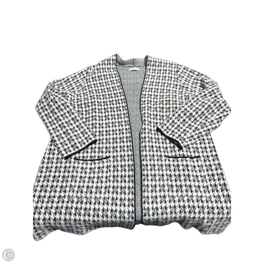 Cardigan By Nine West In Black & White, Size: 2x