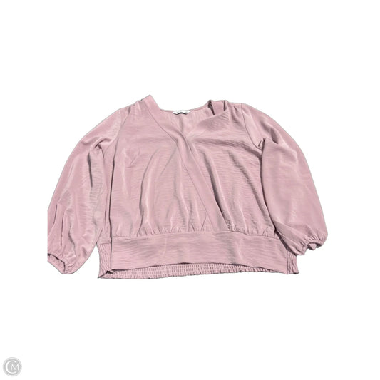 Top Long Sleeve By Nine West In Pink, Size: 1x