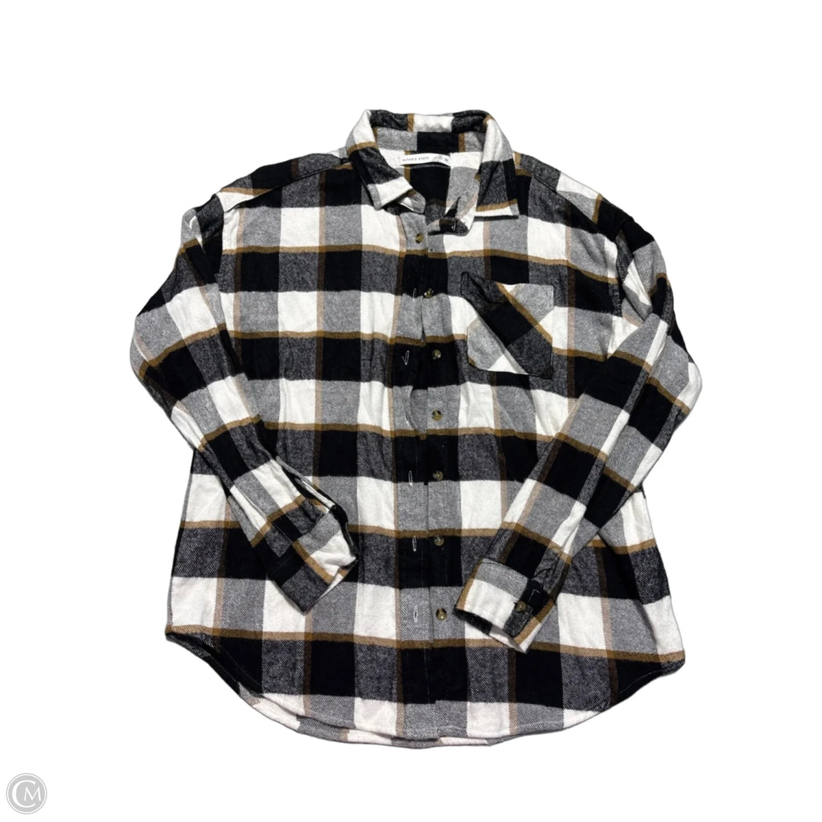 Top Long Sleeve By Altard State In Plaid Pattern, Size: Xs