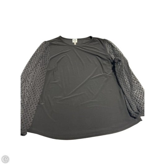 Top Long Sleeve By Anne Klein In Black, Size: Xl