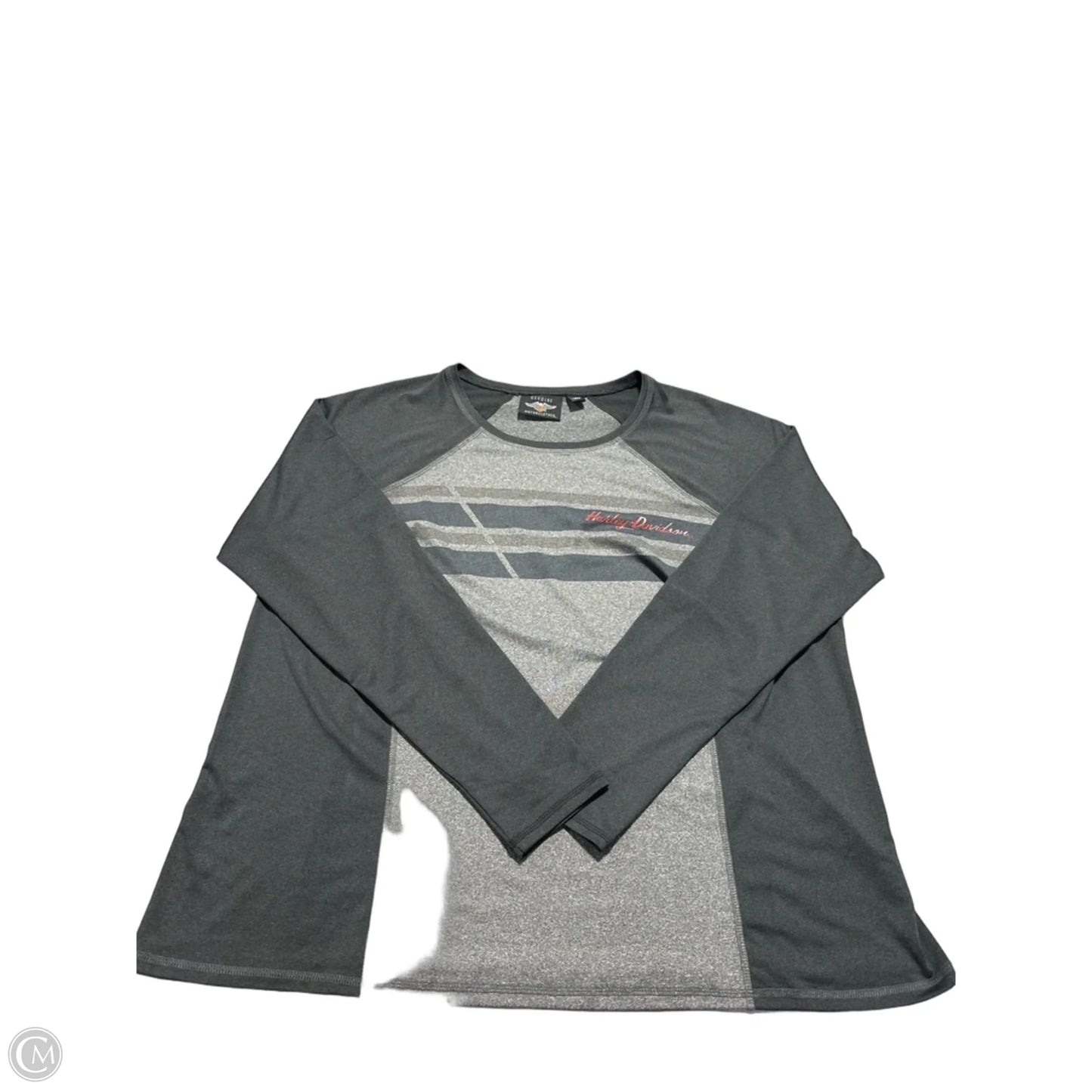 Top Long Sleeve By Harley Davidson In Grey, Size: 2x