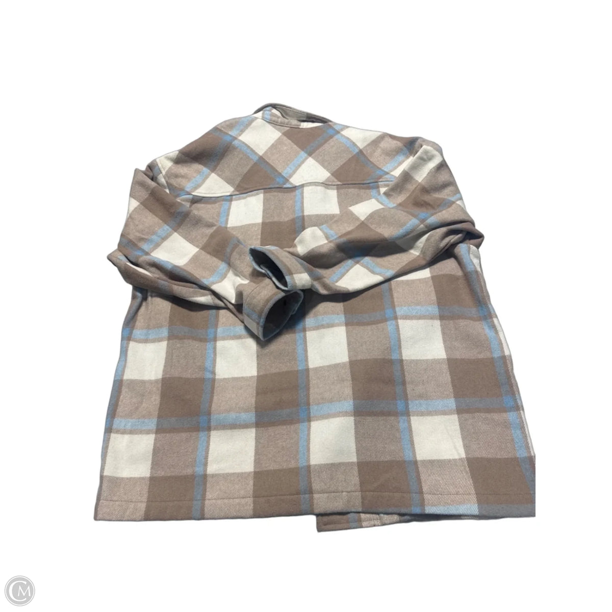 Jacket Fleece By Hfx In Plaid Pattern, Size: M