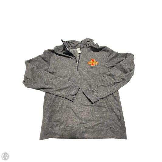 Athletic Top Long Sleeve Collar By Cmc In Grey, Size: S