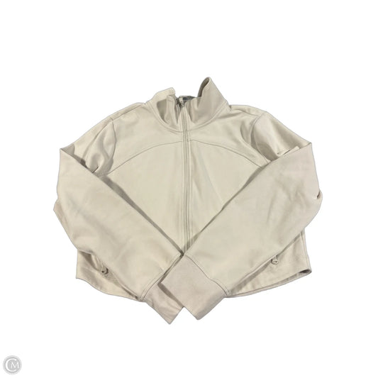 Athletic Top Long Sleeve Collar By Old Navy In Cream, Size: L