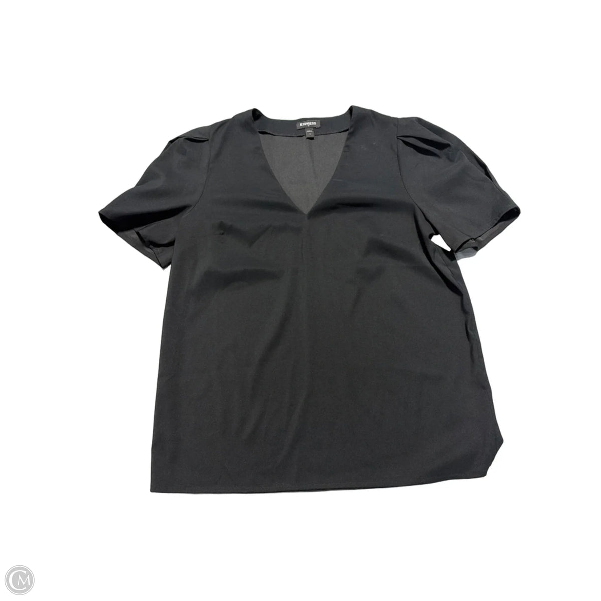 Top Short Sleeve By Express In Black, Size: S