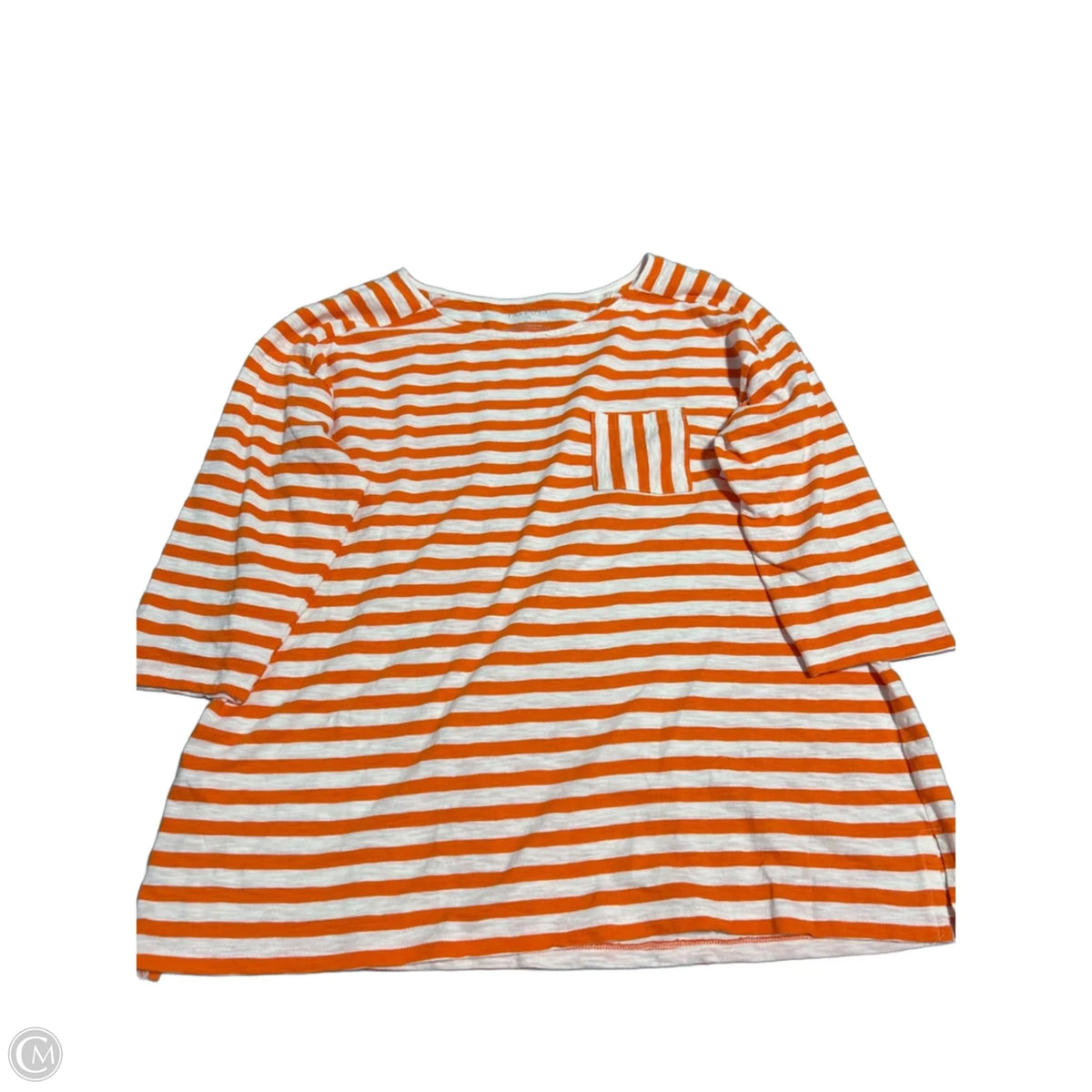Top Long Sleeve By Talbots In Striped Pattern, Size: 1x