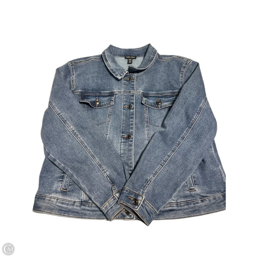 Jacket Denim By Tribal In Blue, Size: Xl