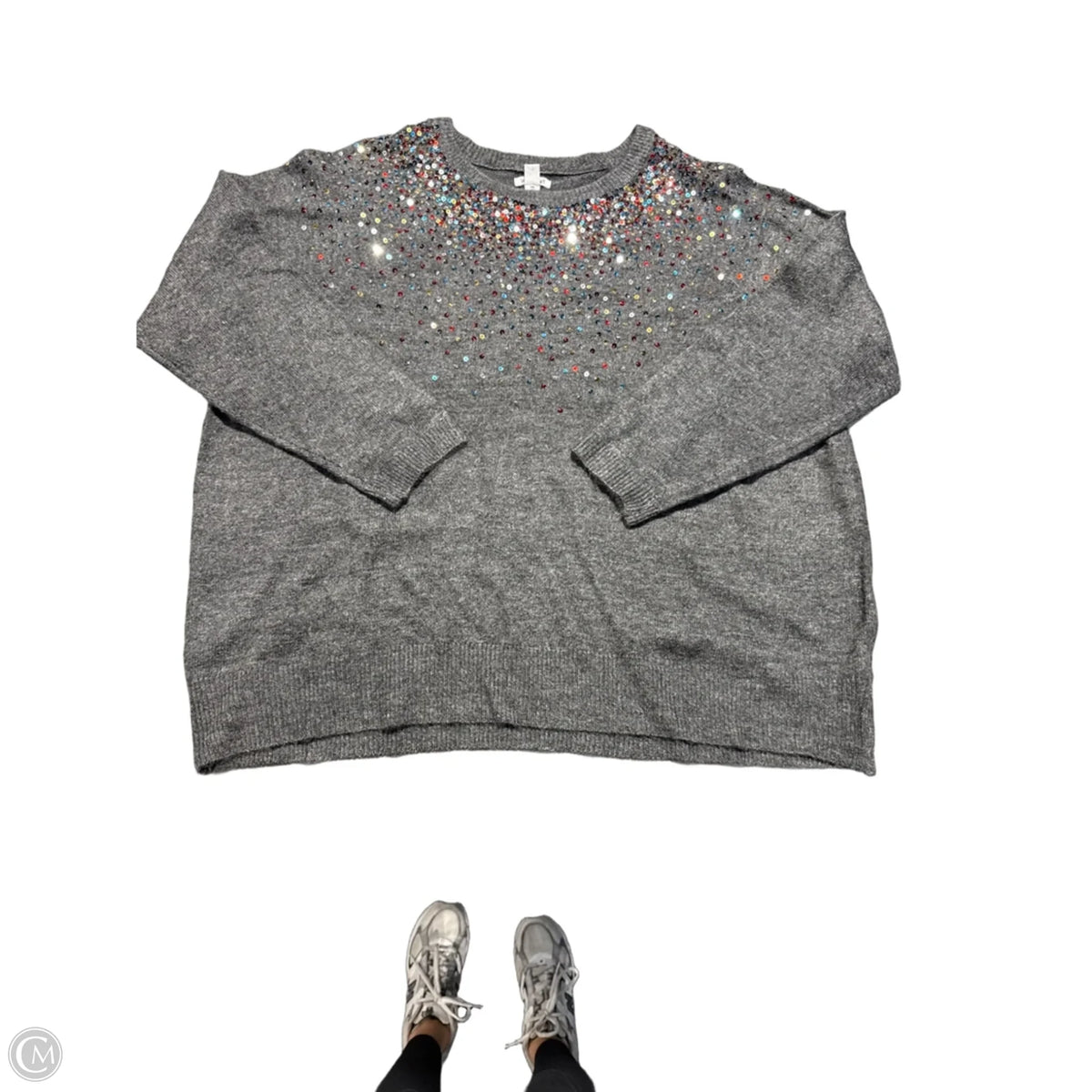 Sweater By Westport In Grey, Size: 3x