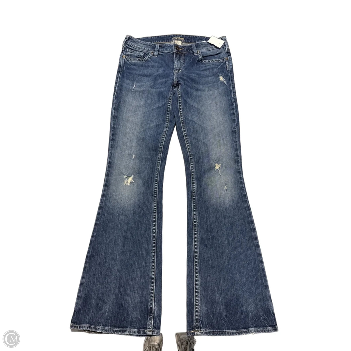Jeans Boot Cut By Silver In Blue, Size: 10