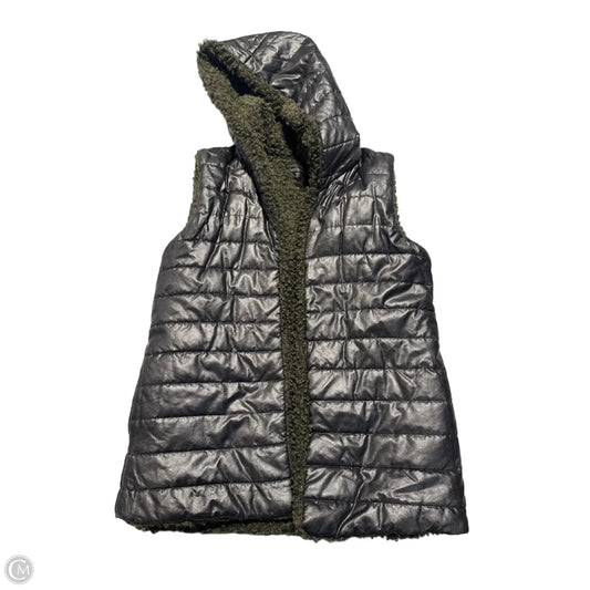 Vest Puffer & Quilted By Coco And Carmen In Green & Grey, Size: S