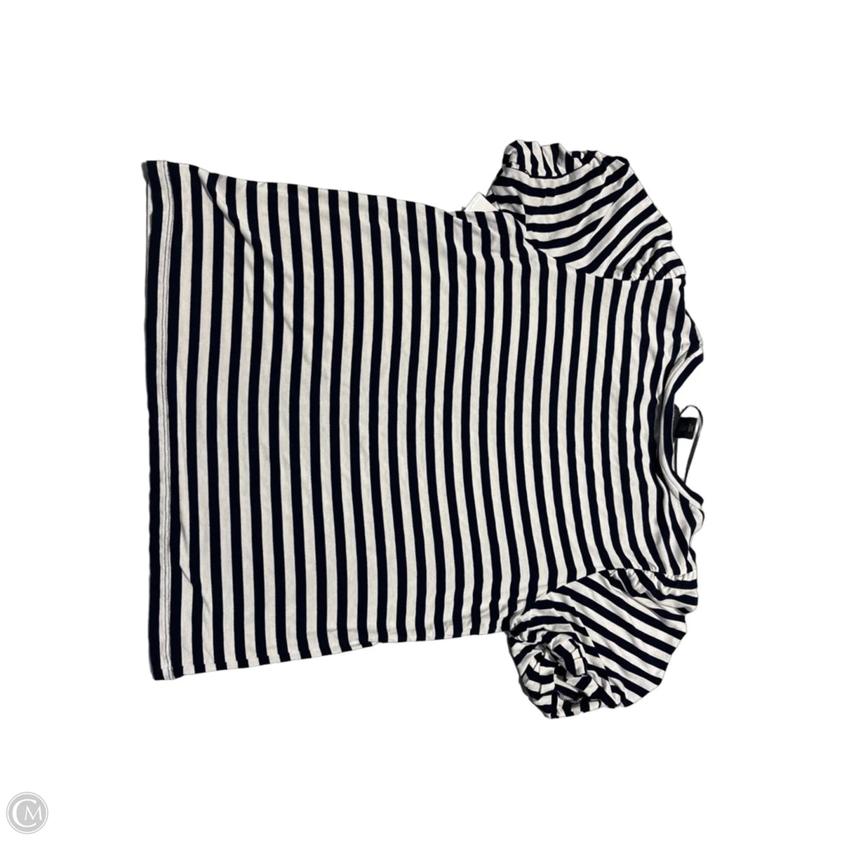 Top Short Sleeve By Tahari In Striped Pattern, Size: L