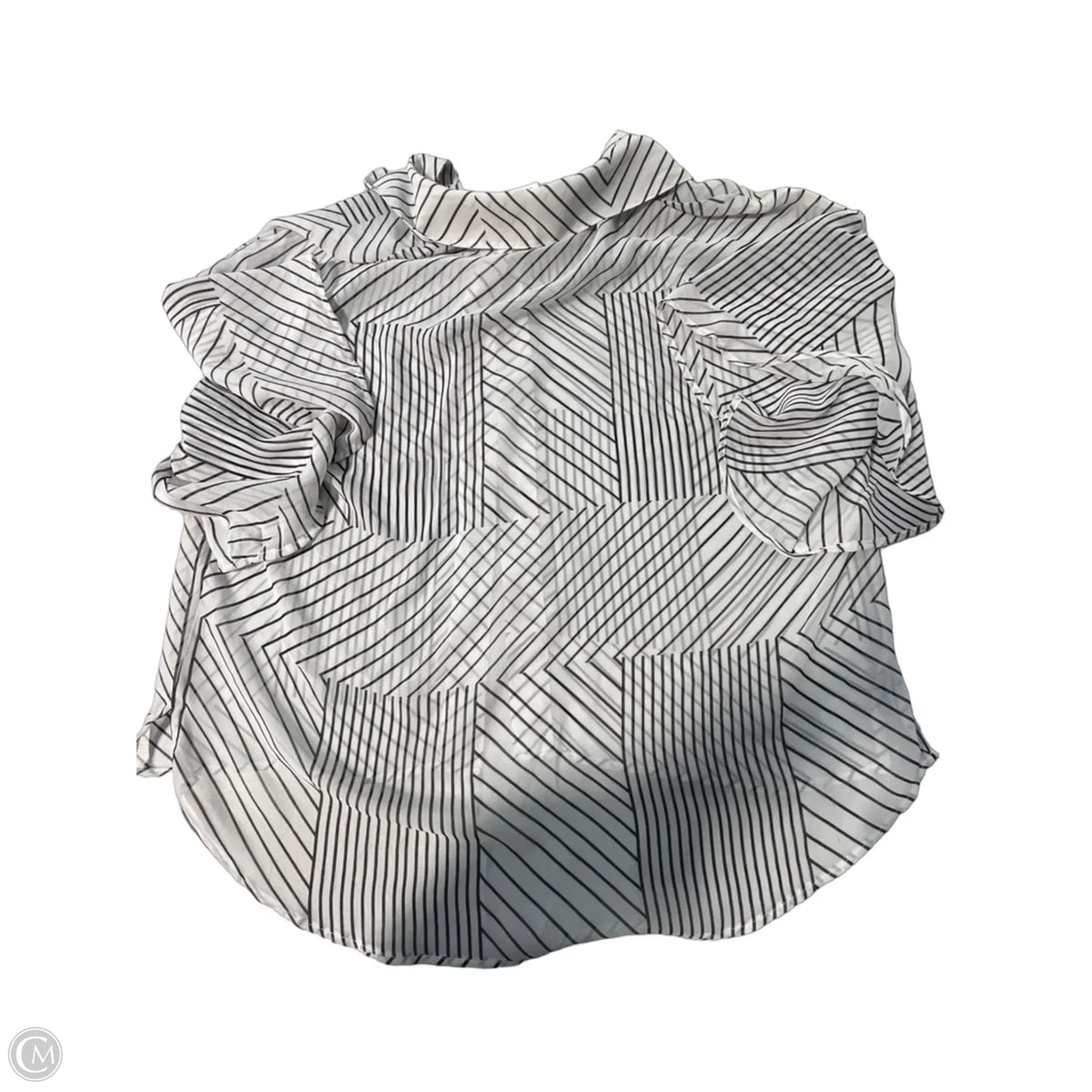Top Short Sleeve By Cabi In Striped Pattern, Size: S