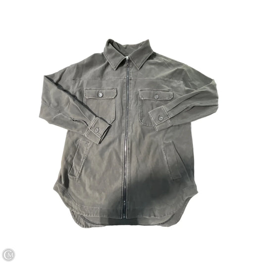 Jacket Shirt By Carly Jean In Grey, Size: S
