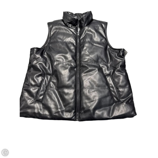 Vest Puffer & Quilted By Thread And Supply In Black, Size: M
