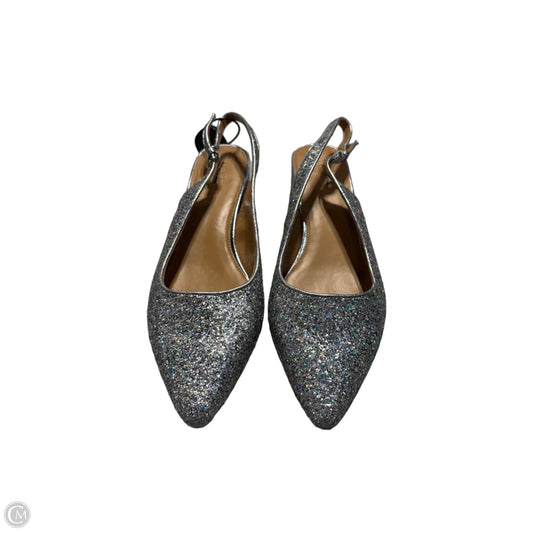 Shoes Heels Block By J. Crew In Silver, Size: 11