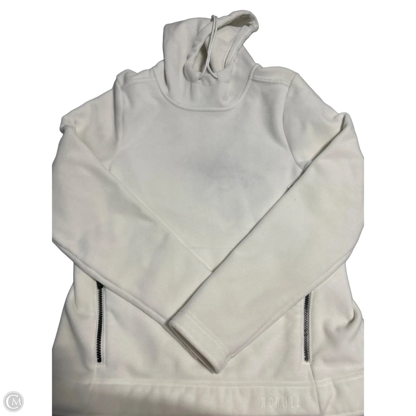Sweatshirt Hoodie By Nobull In White, Size: S