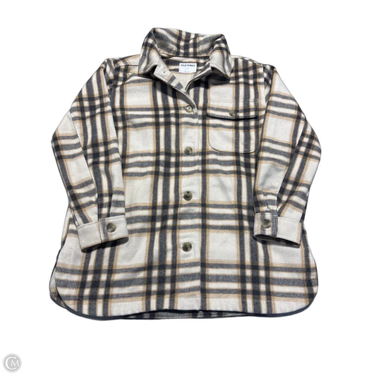 Jacket Shirt By Old Navy In Plaid Pattern, Size: M