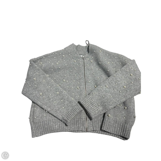 Jacket Fleece By Nine West In Grey, Size: M