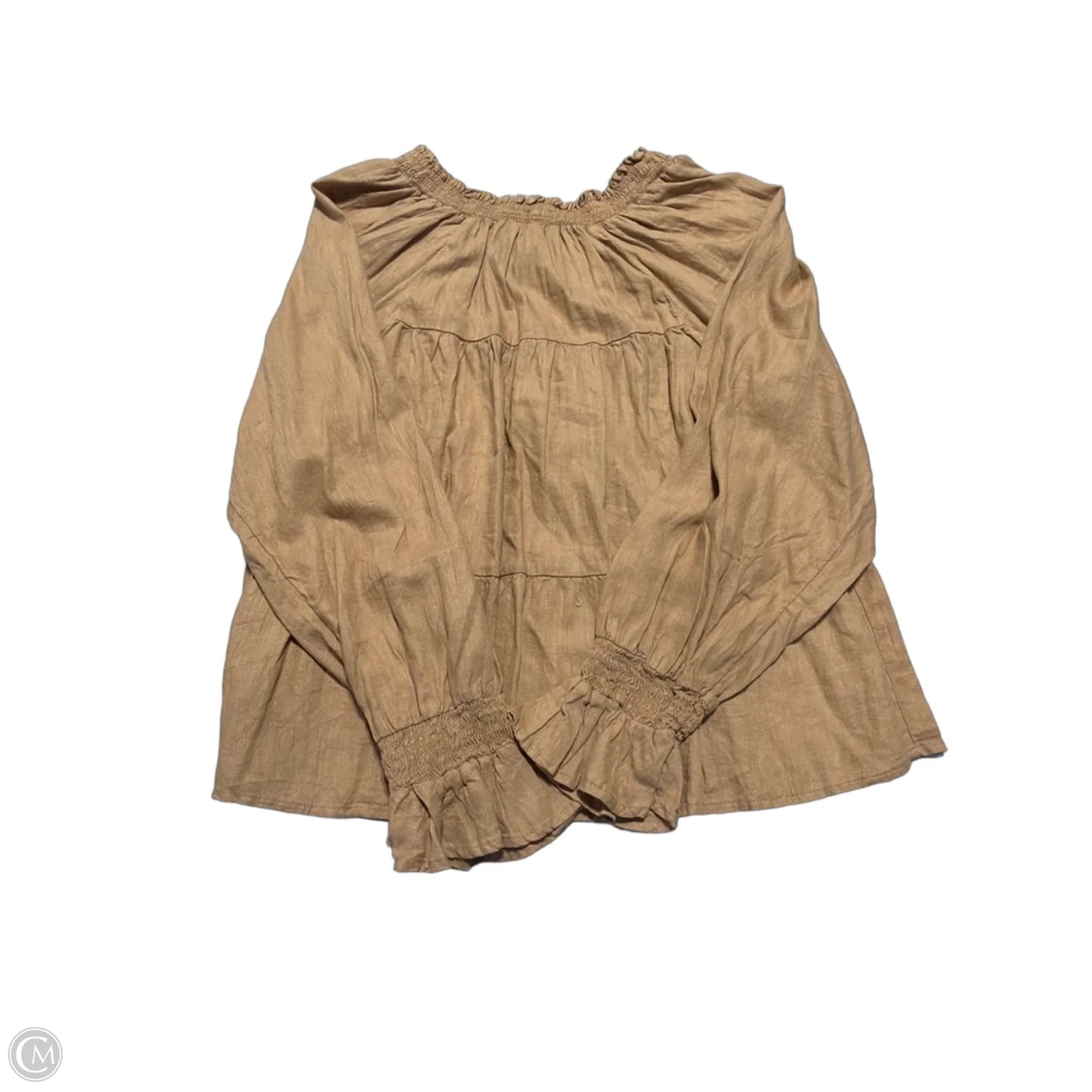 Top Long Sleeve By American Eagle In Brown, Size: L