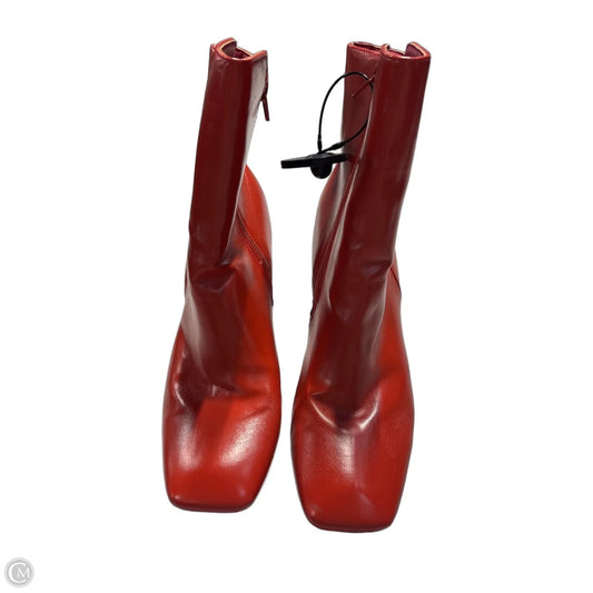 Boots Ankle Heels By Cmc In Orange, Size: 11
