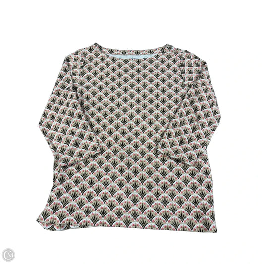Top 3/4 Sleeve By Croft And Barrow In Pink & Tan, Size: M